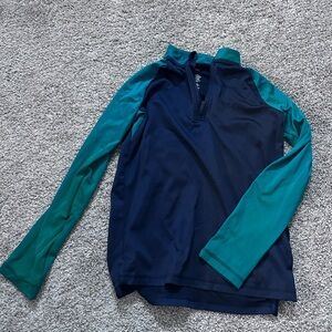 All in Motion Teal and Navy Top